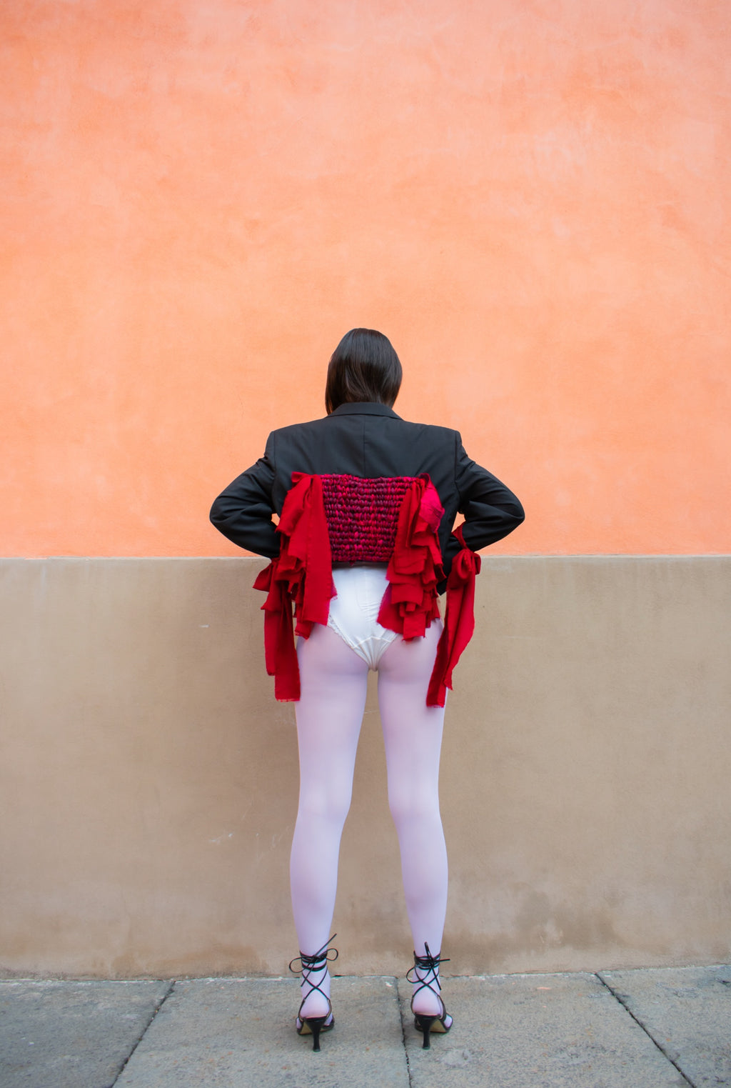 Blazer Cropped Telaio Rosso