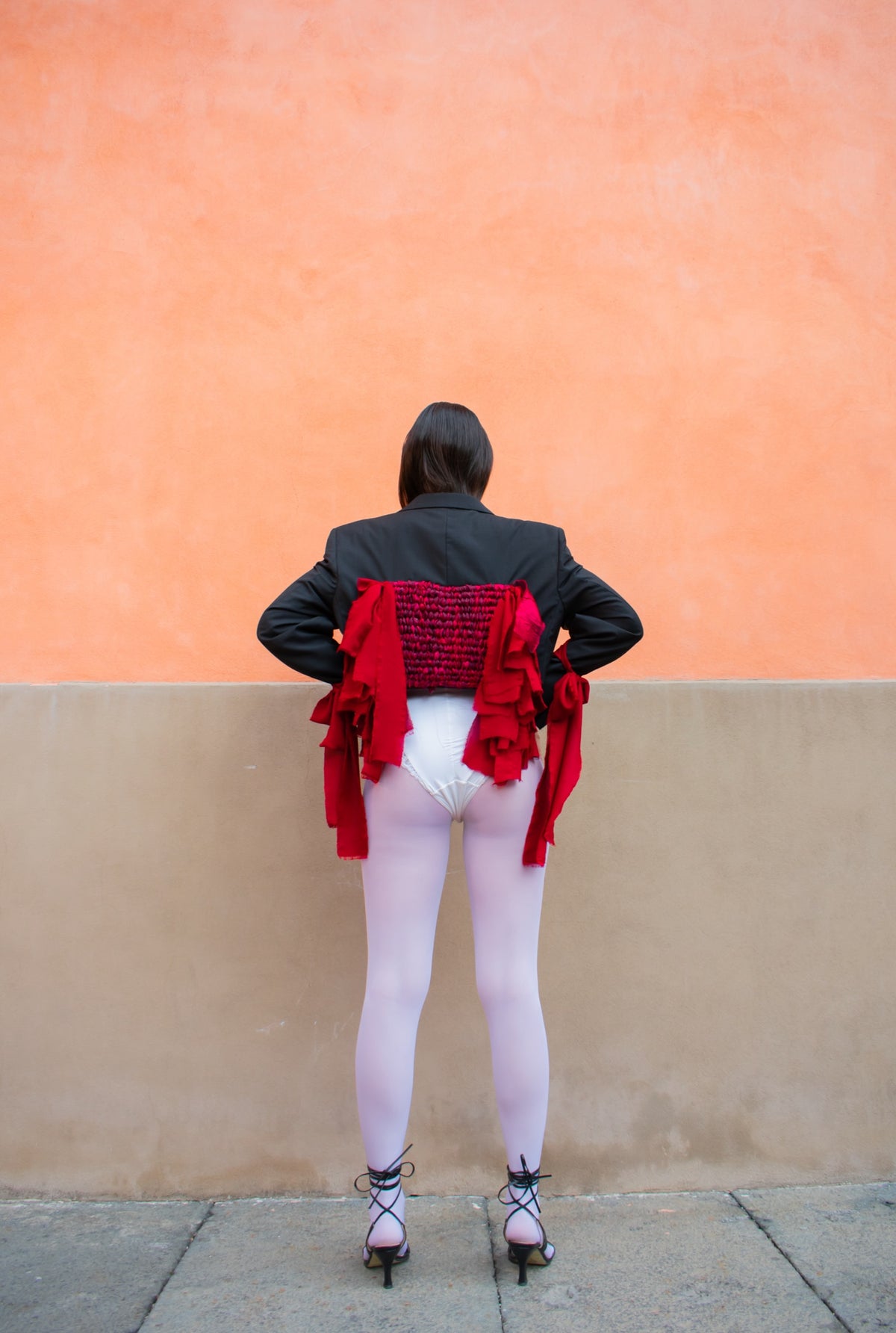 Blazer Cropped Telaio Rosso