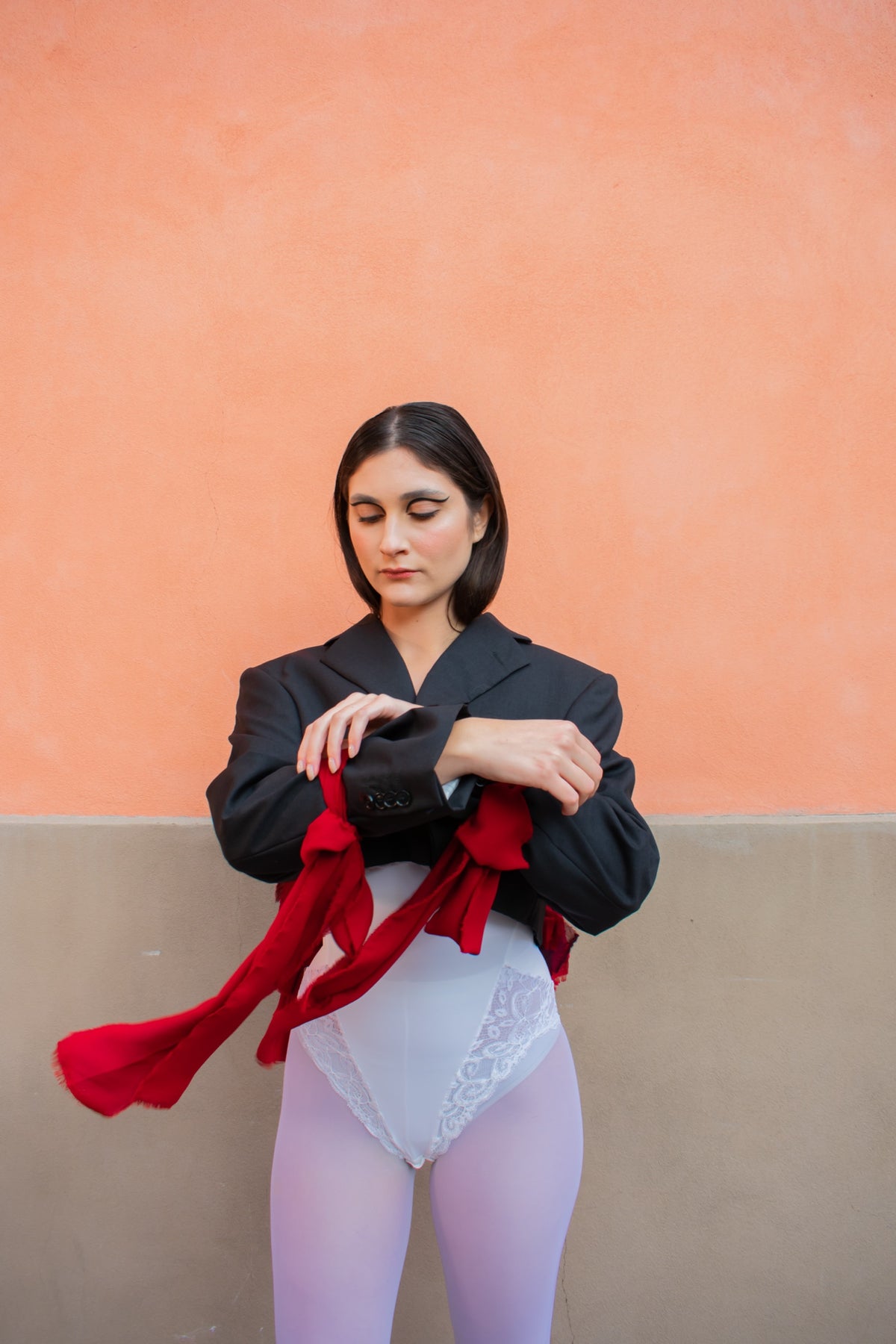 Blazer Cropped Telaio Rosso