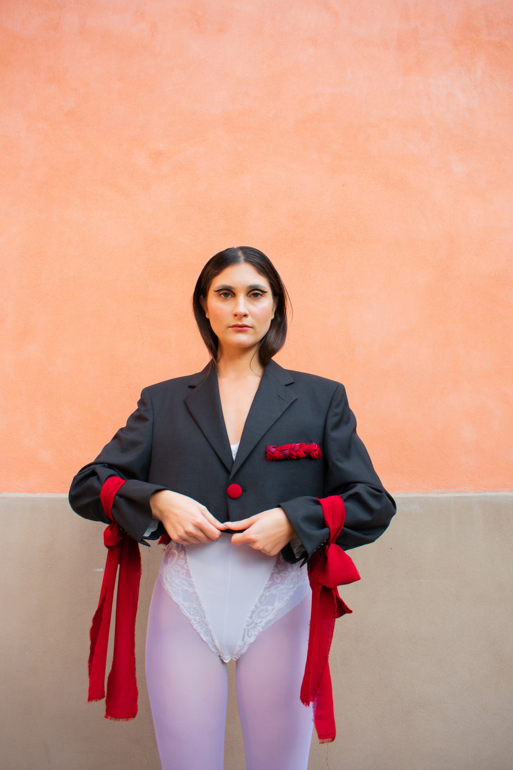 Blazer Cropped Telaio Rosso