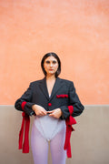 Blazer Cropped Telaio Rosso