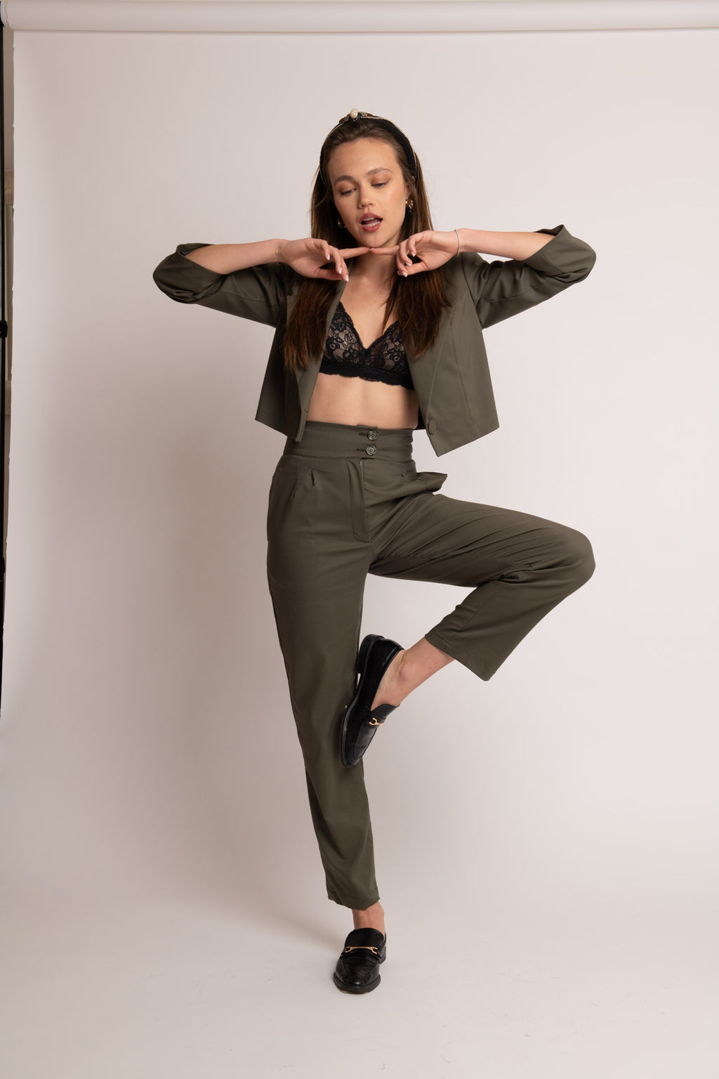Giacca Cropped Verde