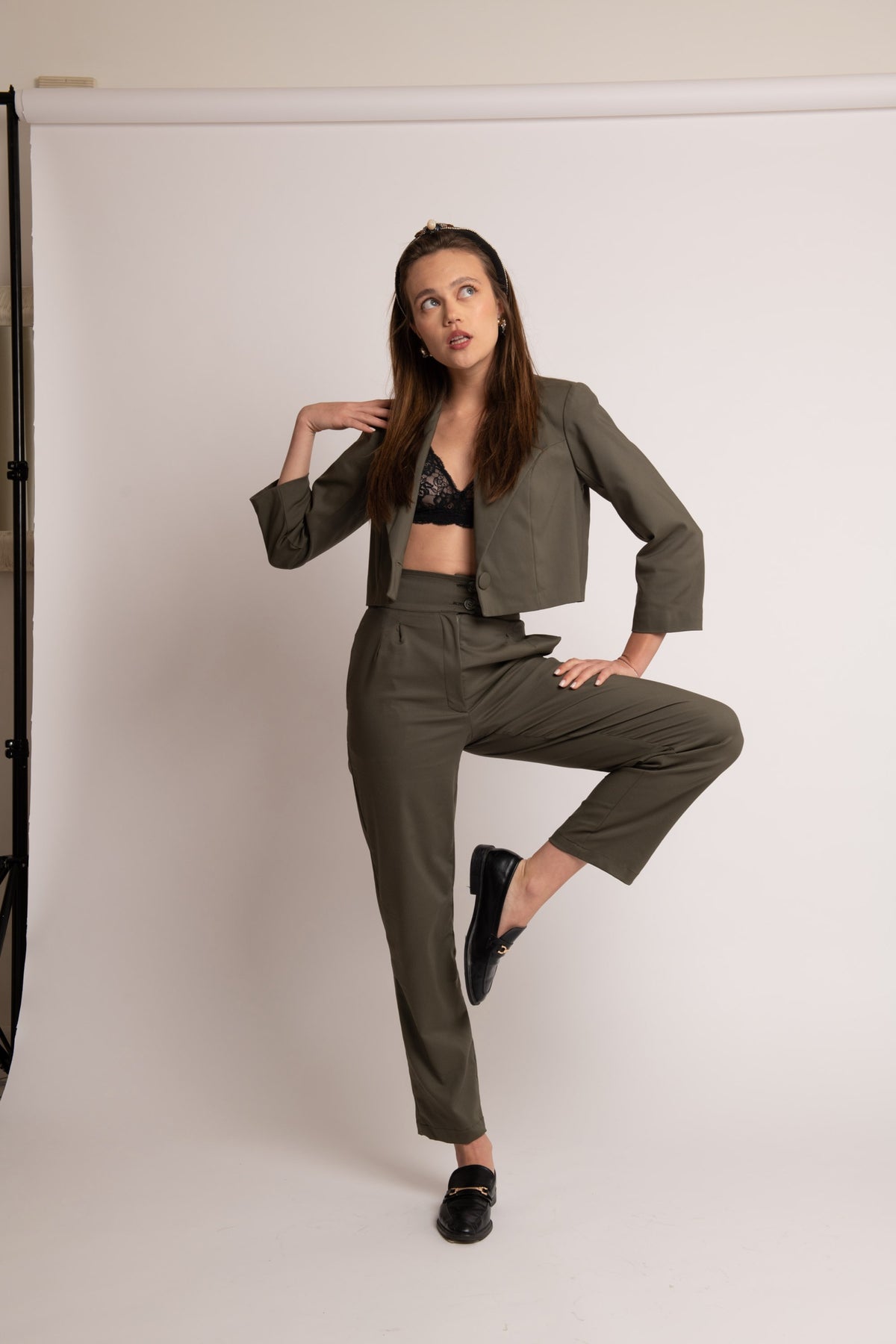 Giacca Cropped Verde