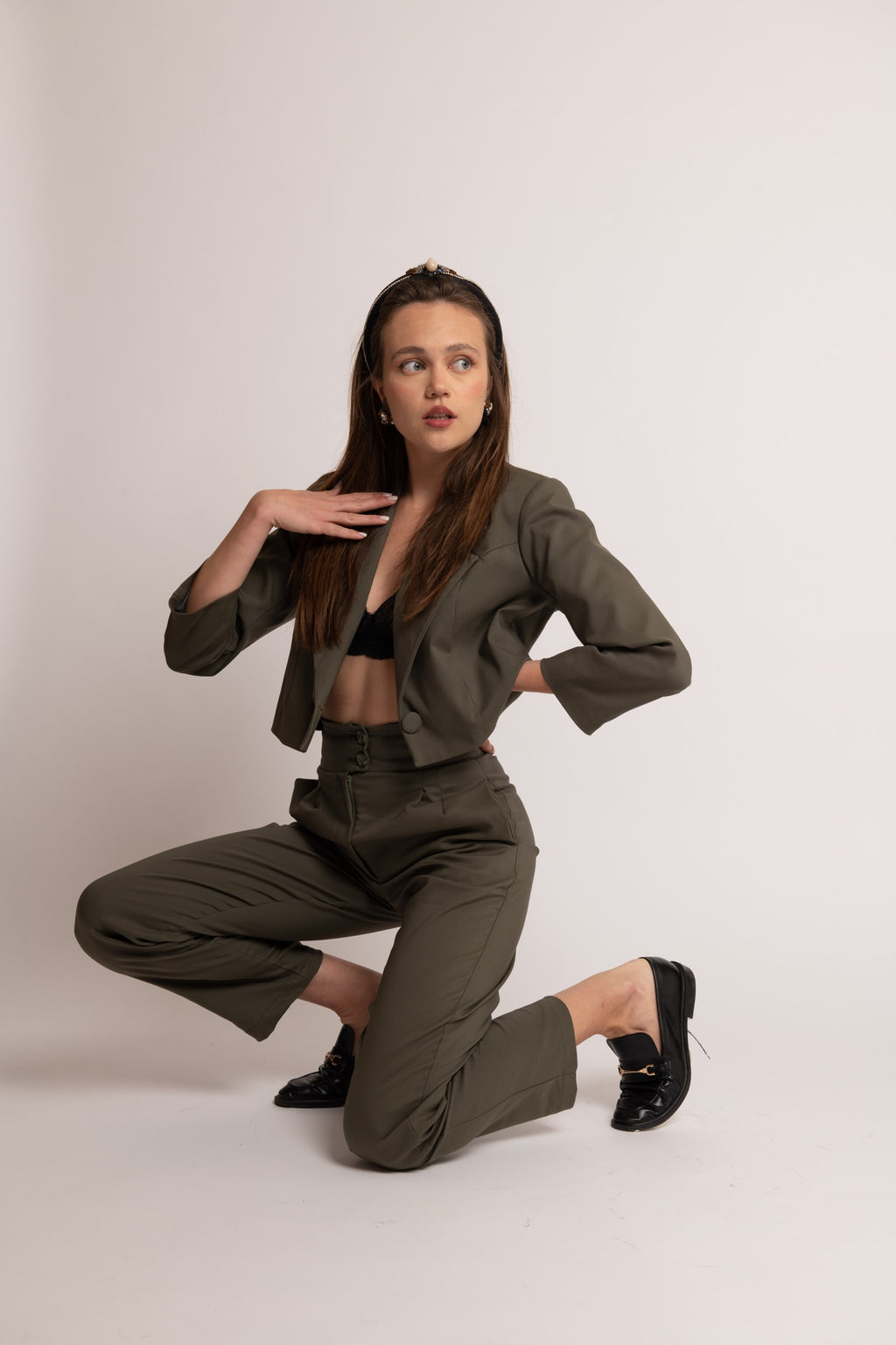 Giacca Cropped Verde