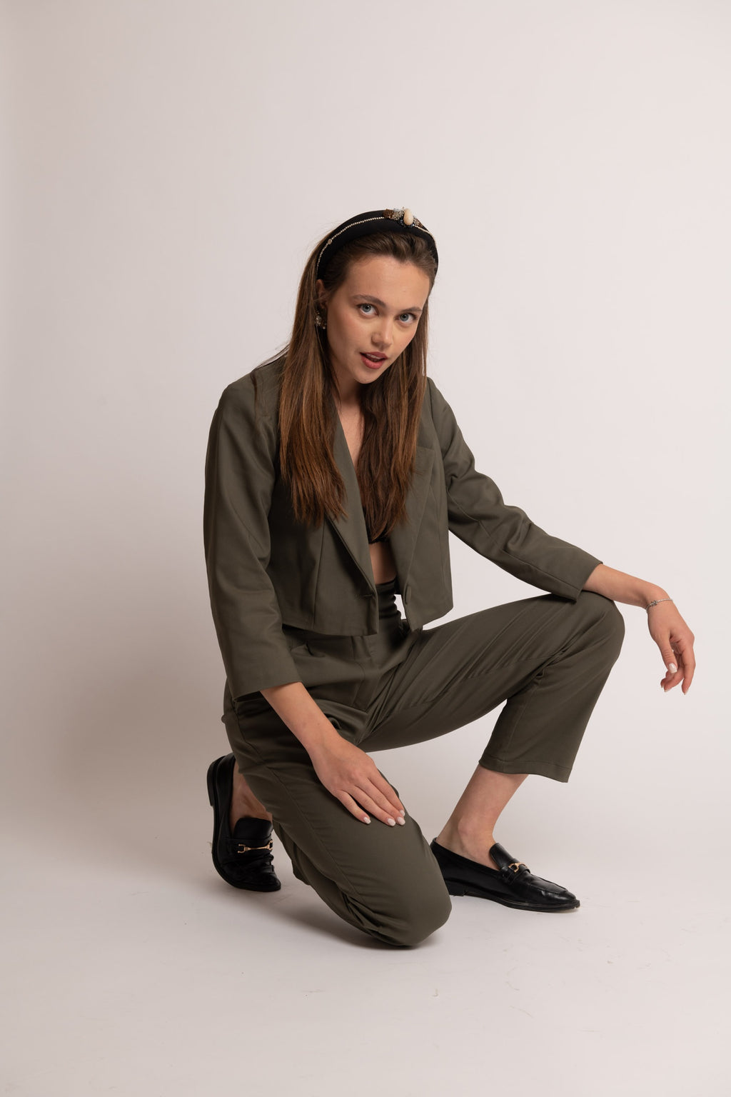 Giacca Cropped Verde