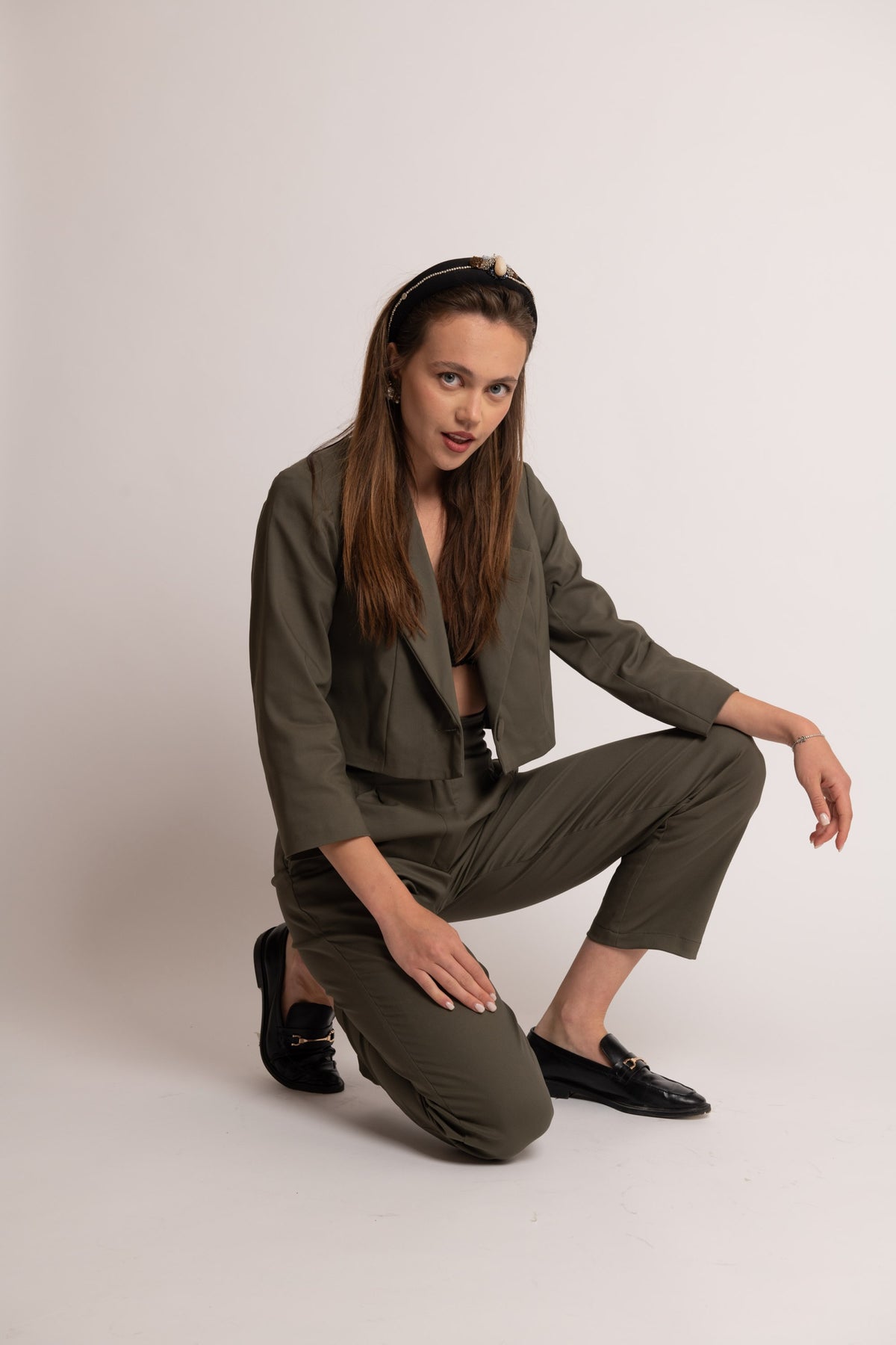 Giacca Cropped Verde